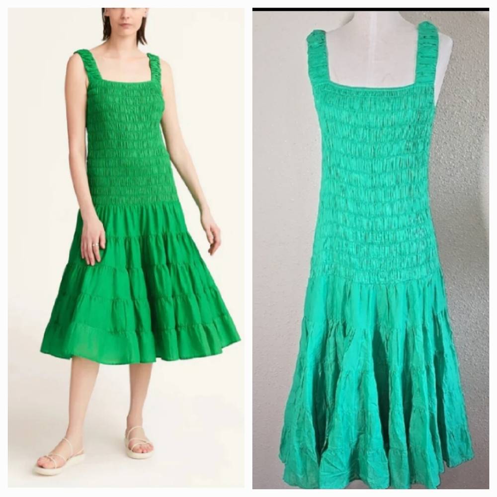 Merlette Freja Midi Elegant Green Sleeveless Dress